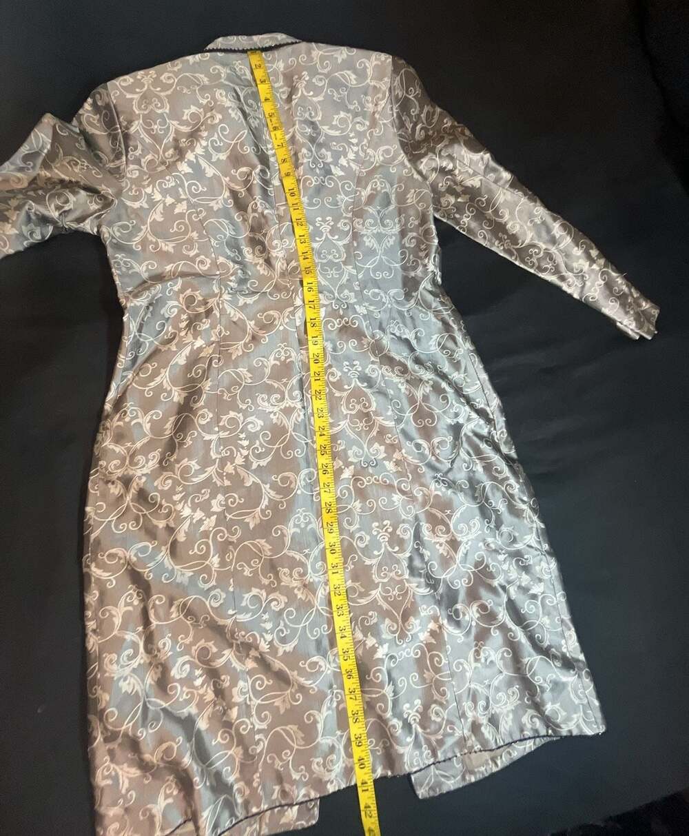 Adrianna Papell Occasions Size 10 Silk Brocade Long Coat - Picture 8 of 8